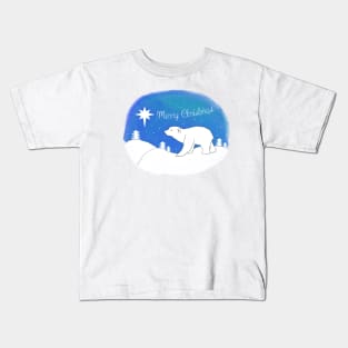 Christmas polar bear Kids T-Shirt